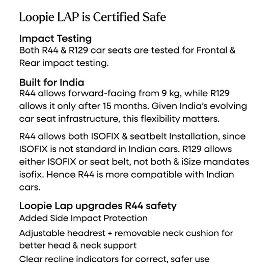 Loopie Lap | Baby Car Seat